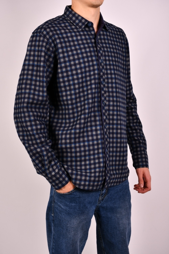 Рубашка мужская "OVENTO" байковая на меху Размеры в наличии : 46, 48, 50 арт.S2397