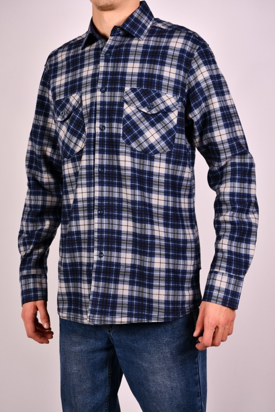 Рубашка мужская "OVENTO" байковая на меху Размер ворота в наличии : 40, 41, 42, 43, 44, 45, 46 арт.S2398