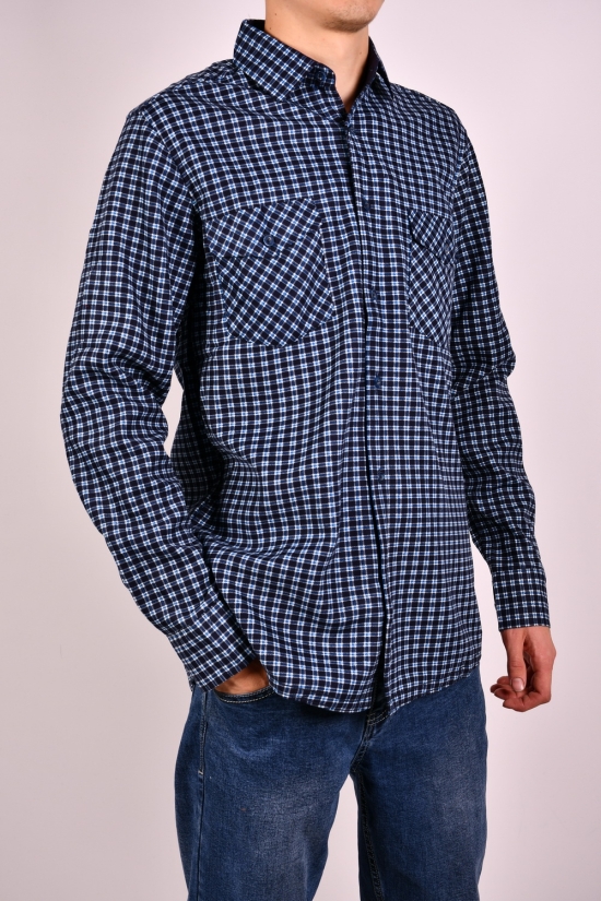 Рубашка мужская "OVENTO" байковая на меху Размер ворота в наличии : 41, 45 арт.S2366