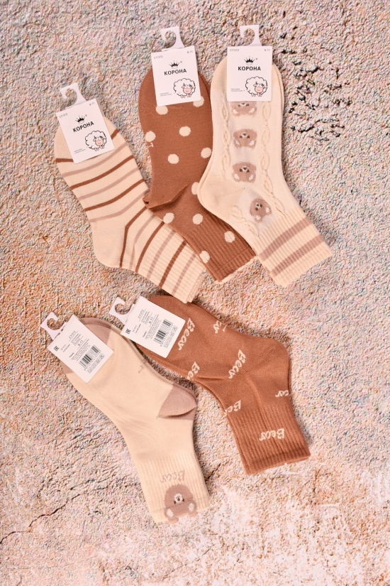 Шкарпетки для дівчинки всесезонні "Корона" (від 9 до 11 років) арт.CY372-6