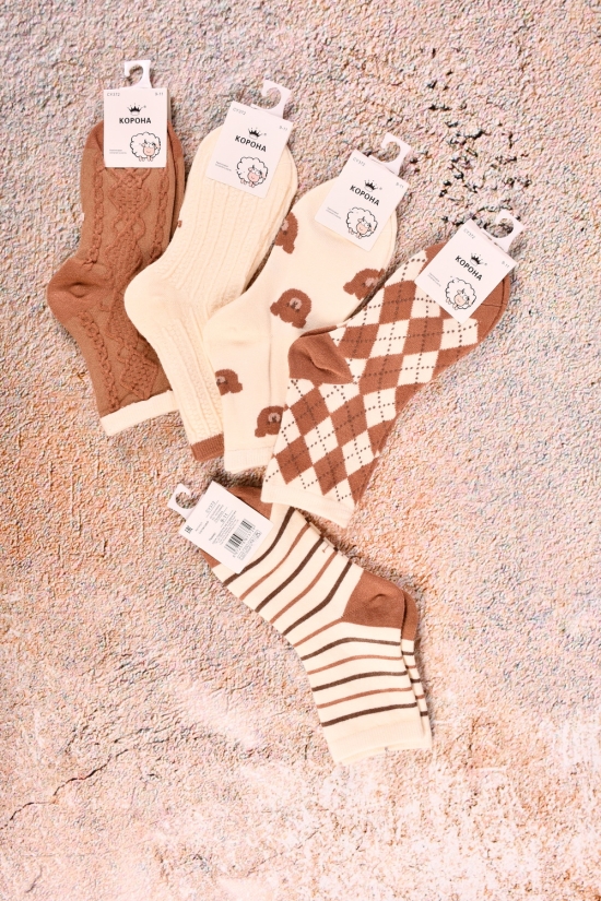 Шкарпетки для дівчинки всесезонні "Корона" (від 9 до 11 років) арт.CY372-1