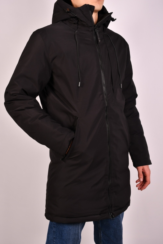 Пальто чоловіче зимове цв. чорний (наповнювач 100% поліестер) "REMAIN" Розмір в наявності : 44 арт.3057