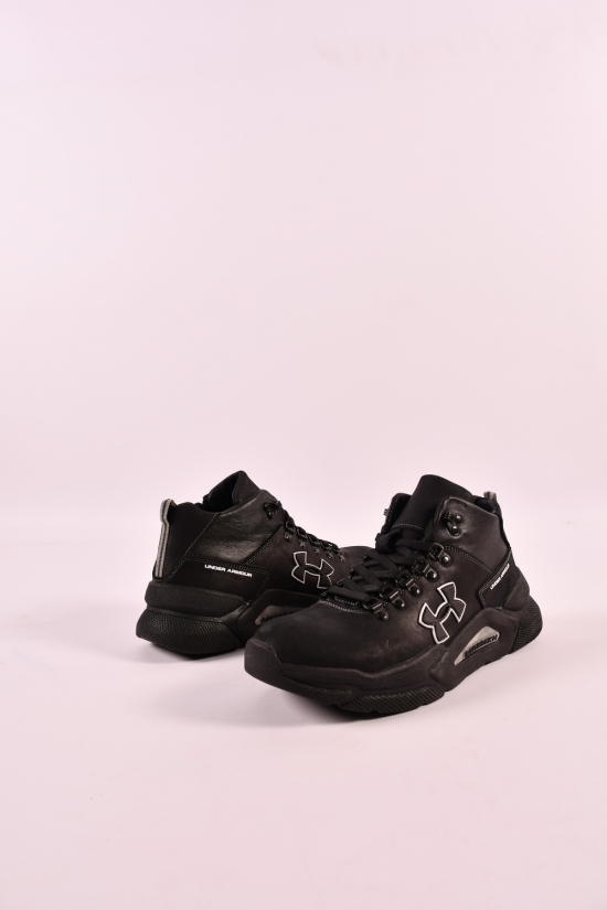 Кросівки чоловічі (кол. чорний) з натуральної шкіри на хутрі Розмір в наявності : 44 арт.265
