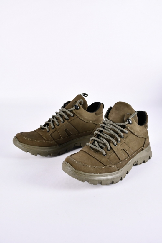 Кроссовки мужские (цв.хаки) из натурального нубука "Dan Shoes" Размер в наличии : 44 арт.2280/6