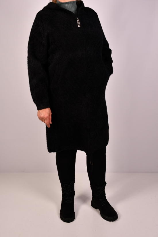 Жіноча кофта (кол. чорний) тканина альпака розмір 52-54 арт.L-396