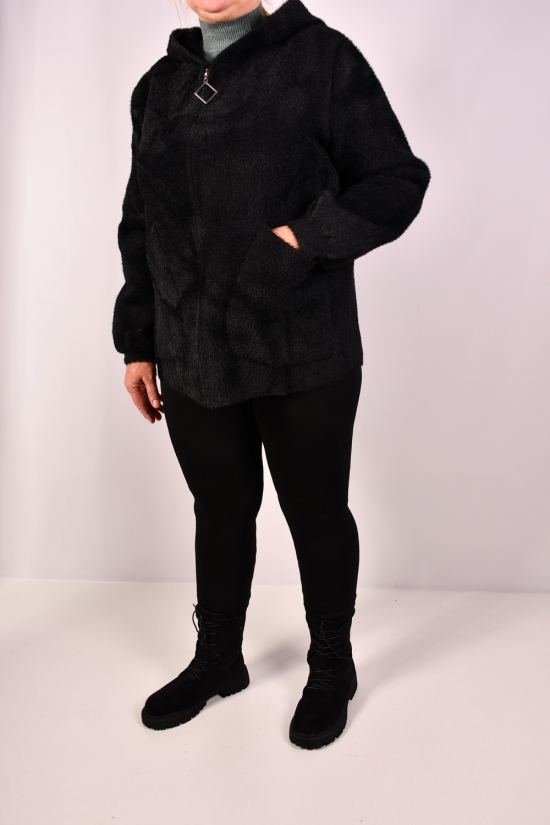Жіноча кофта (кол. чорний) тканина альпака розмір 50-52 арт.L-287