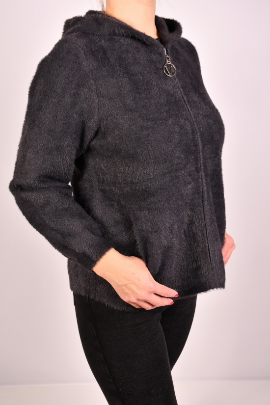 Кофта женская (цв.графитовый) ткань альпака размер 48-50 арт.L-283