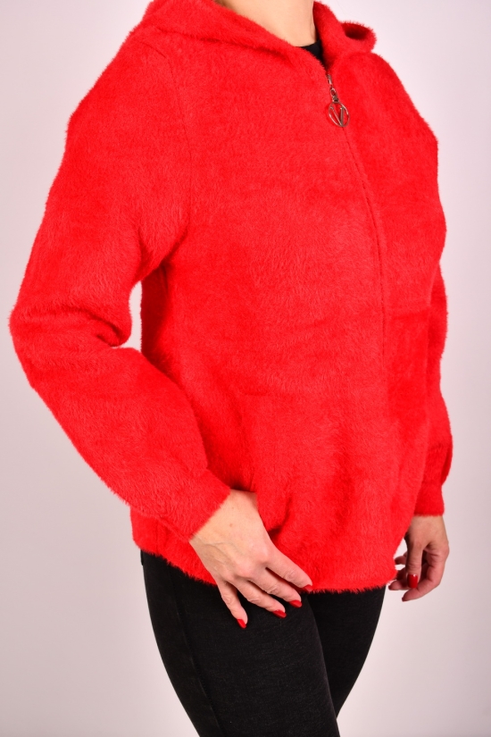 Жіноча кофта (кол. червоний) тканина альпака розмір 48-50 арт.L-283