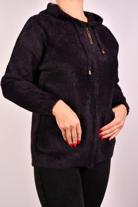 Кофта жіноча (кол. баклажанний) тканина альпака розмір 48-50 арт.L-238