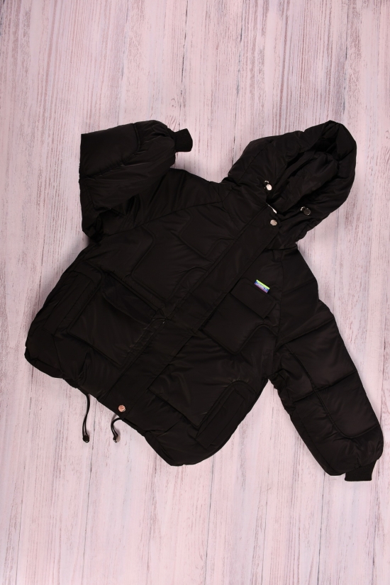 Куртка для девочки (цв.черный) из плащевки зимняя Рост в наличии : 128, 134, 140, 146 арт.2023-2