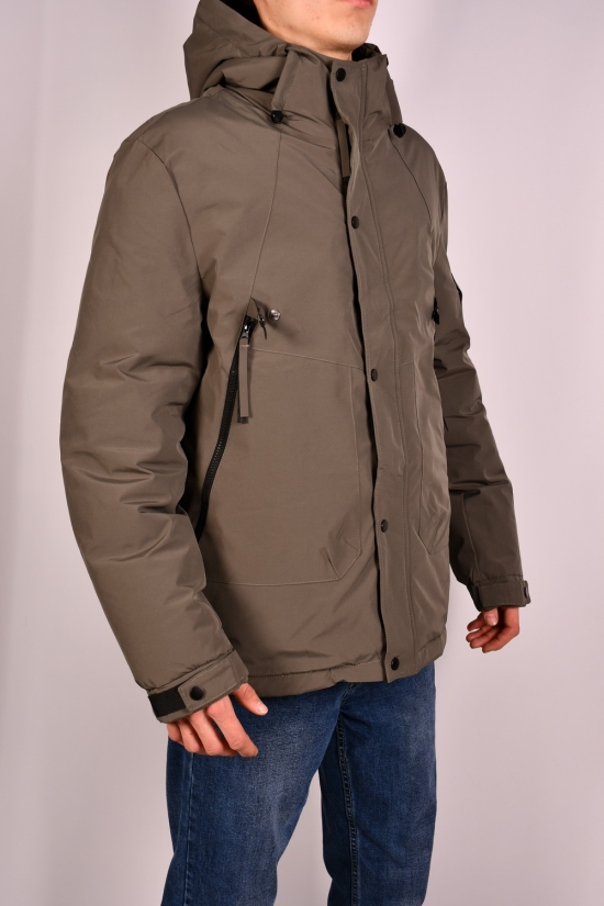 Куртка мужская (цв.т.зелёный) зимняя с плащевки "NANA" Размеры в наличии : 46, 48, 52 арт.2386
