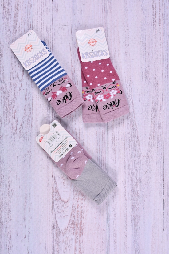 Шкарпетки для дівчинки махрові (3-4) "KBS" розмір 20-22 арт.3-20279