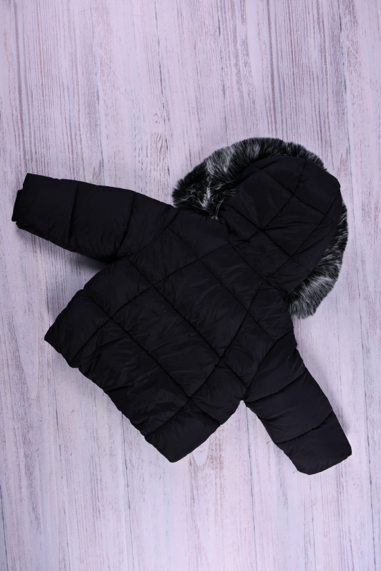 Куртка для мальчика (цв.чёрный) из плащевки на меху с сумочкой Рост в наличии : 86, 92, 98, 104, 110 арт.132