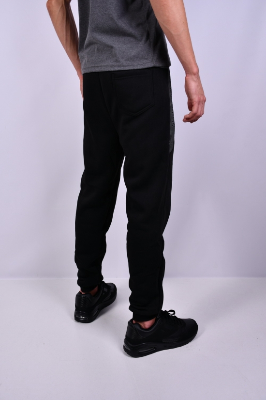 Чоловічі штани трикотажні (кол. чорний) на флісі BLACK CYCLONE Розміри в наявності : 46, 48, 50, 54 арт.WK-7125