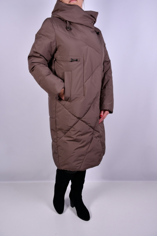 Жіноче пальто з плащівки зимові (color V157) Розміри в наявності : 52, 56 арт.HM1122