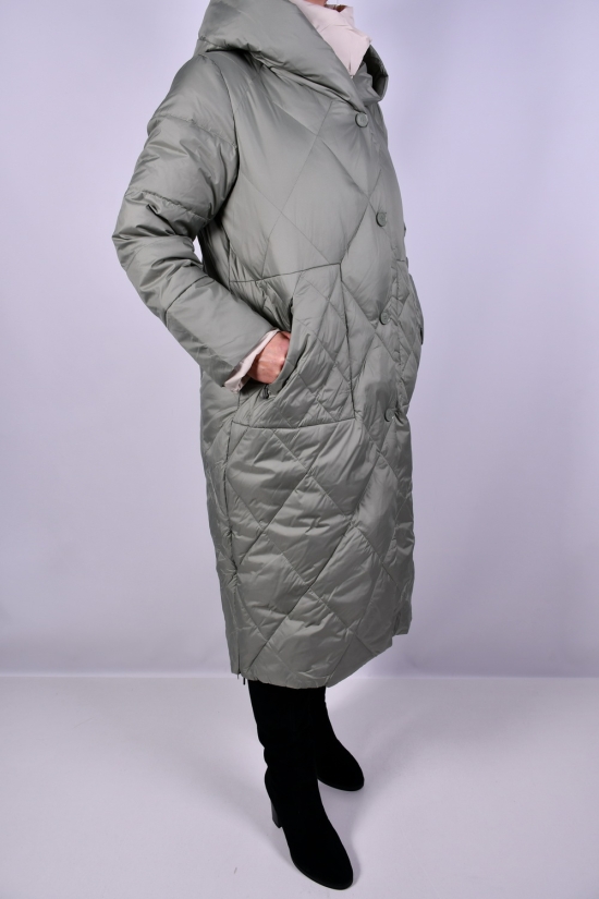 Жіноче пальто з плащівки зимові (color D002) Розміри в наявності : 46, 48, 52, 54, 56 арт.HY1159