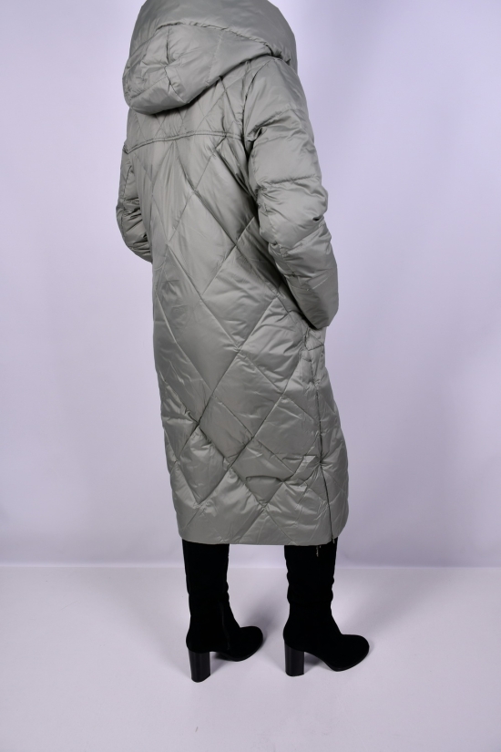 Пальто женское из плащевки зимние (color D002) Размеры в наличии : 46, 48, 52, 54, 56 арт.HY1159
