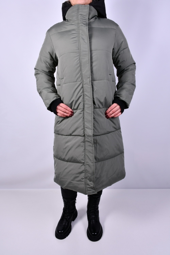 Пальто женское (цв.хаки) зимнее из плащевки Размер в наличии : 48 арт.8325