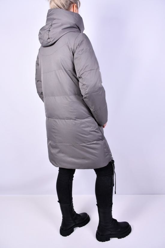 Пальто жіноче (цв. сірий) зимове з плащової тканини Розмір в наявності : 54 арт.2323