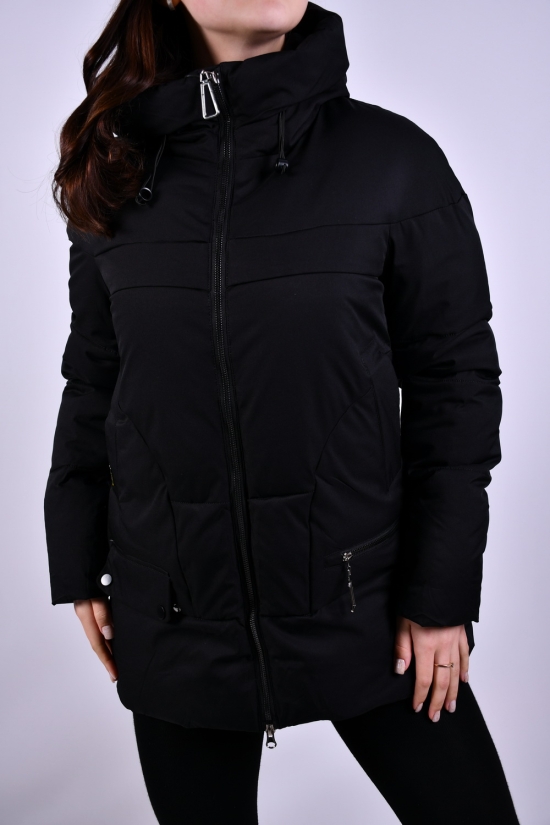 Куртка жіноча (кол. чорний) зимова з плащової тканини Розмір в наявності : 50 арт.323