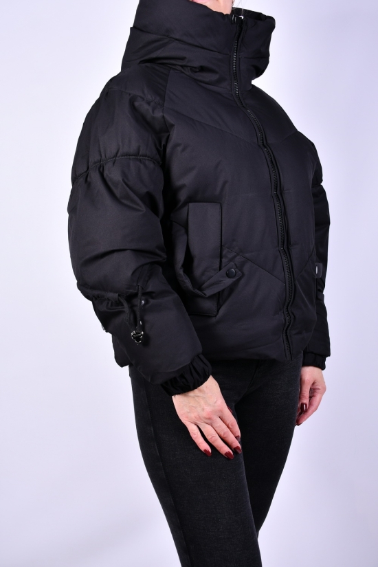 Жіноча куртка (кол. чорний) зимова модель OVER SIZE Розмір в наявності : 52 арт.23811