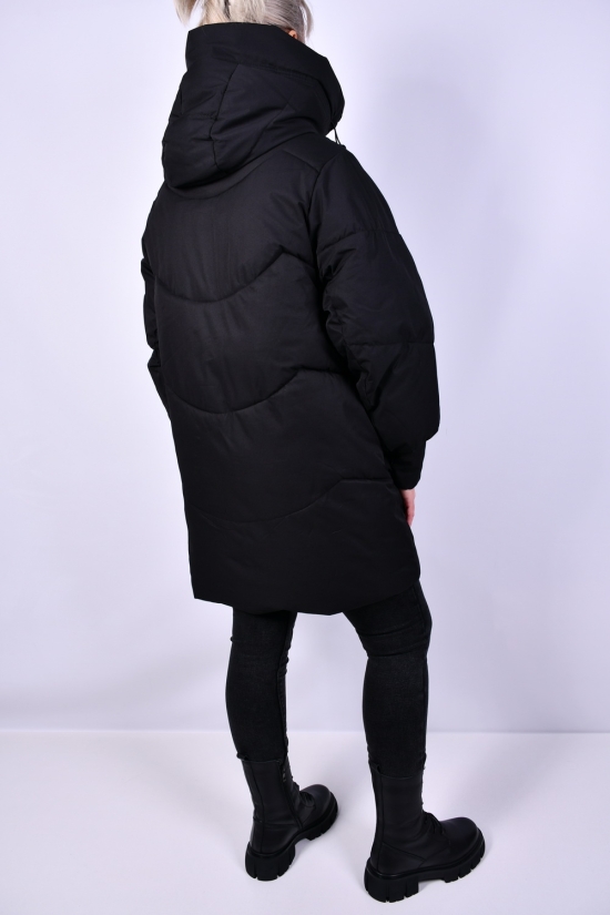 Пальто женское (цв.черный) зимние модель OVER SIZE Размер в наличии : 50 арт.22612