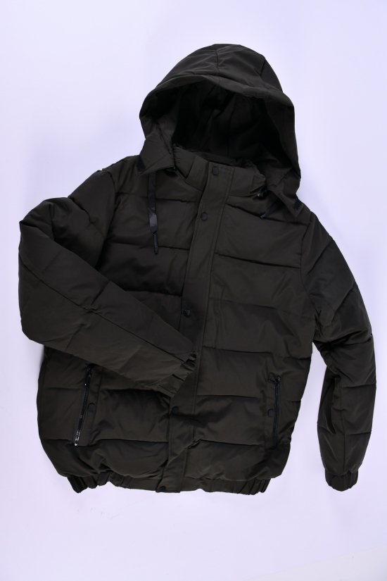 Куртка чоловіча (кол. хакі) зимова з плащової тканини Розміри в наявності : 56, 58, 64 арт.M107-1