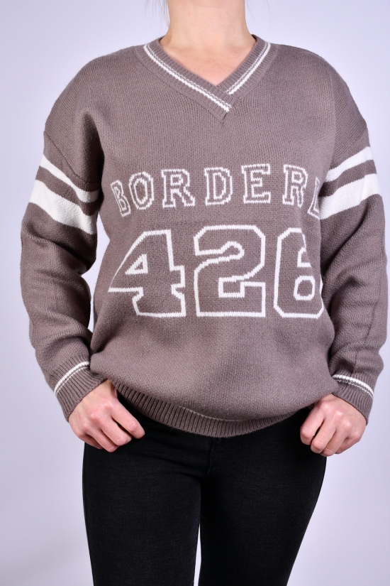 Жіночий светр в'язаний (кол. сірий) розмір 48-50 OVER SIZE арт.T7031