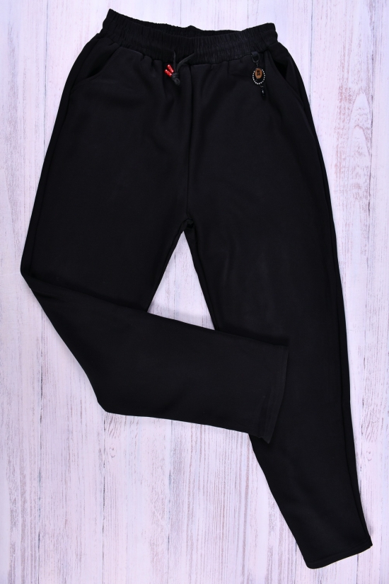 Штани жіночі трикотажні (кол. чорний) на хутрі "CLOVER" Розміри в наявності : 54, 56, 58 арт.TTB7969