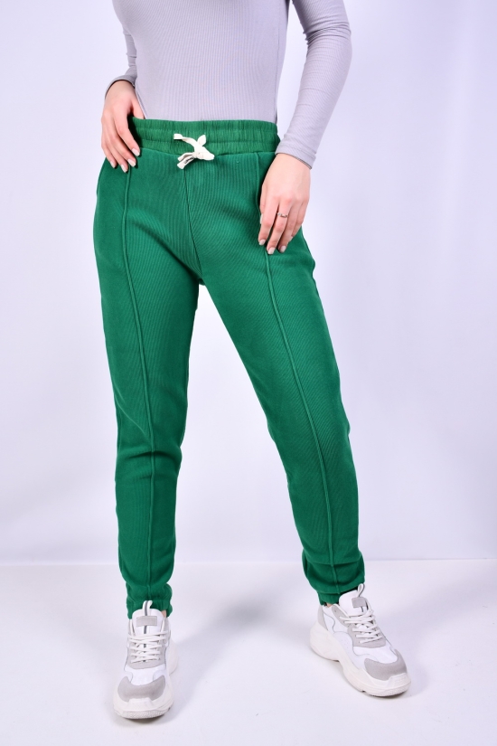 Штани жіночі трикотажні (кол. зелений) на хутрі CLOVER Розмір в наявності : 46 арт.B632