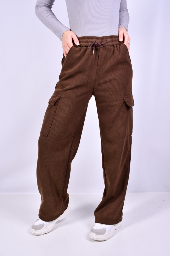 Штани жіночі (модель карго) вельветові на хутрі Розміри в наявності : 26, 28, 30 арт.3009-3