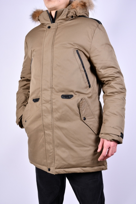 Куртка парка мужская зимняя с плащевки с натуральным мехом "NANA" Размеры в наличии : 46, 48, 54 арт.A9099