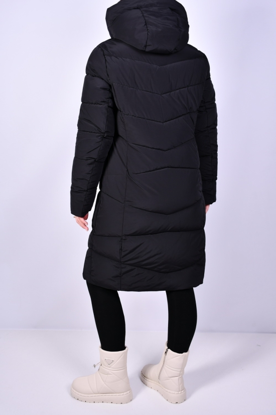 Пальто жіноче (кол. чорний) зимові з плащової тканини Розмір в наявності : 42 арт.2296