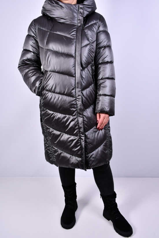 Пальто жіноче (цв. сірий) Розміри в наявності : 52, 56 арт.2256