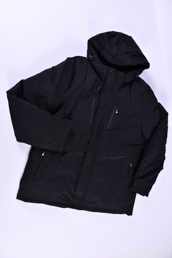 Куртка чоловіча (кол. чорний) зимова з плащової тканини "ATE" Розміри в наявності : 56, 60, 62 арт.A-862D