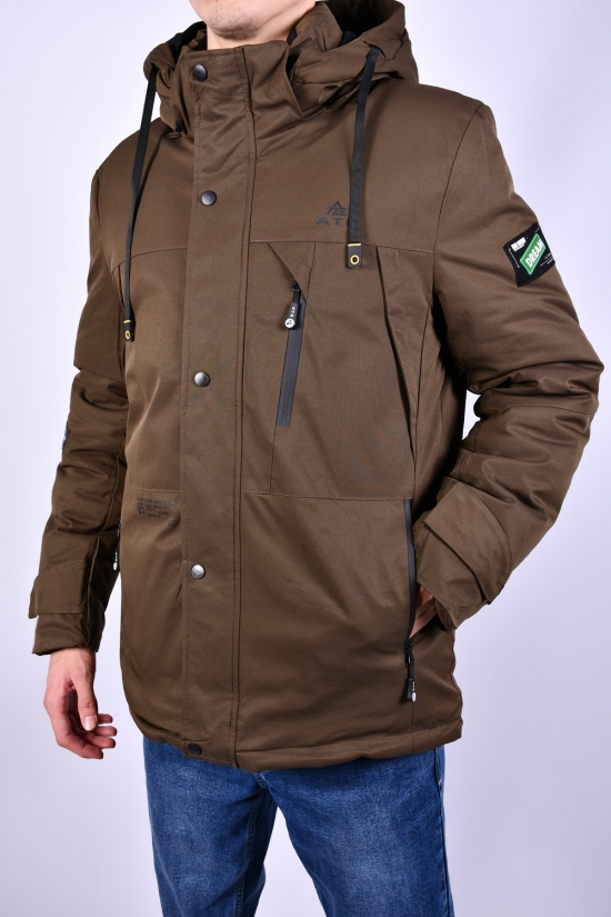 Куртка мужская (цв.коричневый) из плащевки зимняя "AUDSA" Размер в наличии : 46 арт.A876