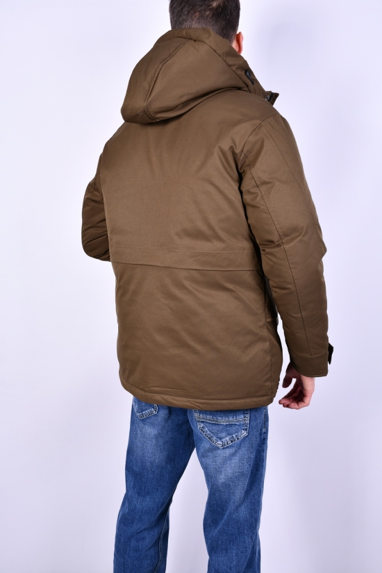 Куртка чоловіча (цв. коричневий) із плащової тканини зимова Розмір в наявності : 46 арт.A881