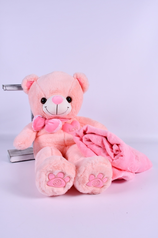 Комплект іграшка з простирадлом (колірний рожевий) розмір пледа 170/100 см. (вага 980 гр.) арт.6136