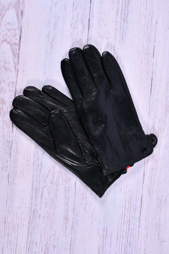 Перчатки мужские (размер 11-13см) из натуральной кожи на меху арт.K-01