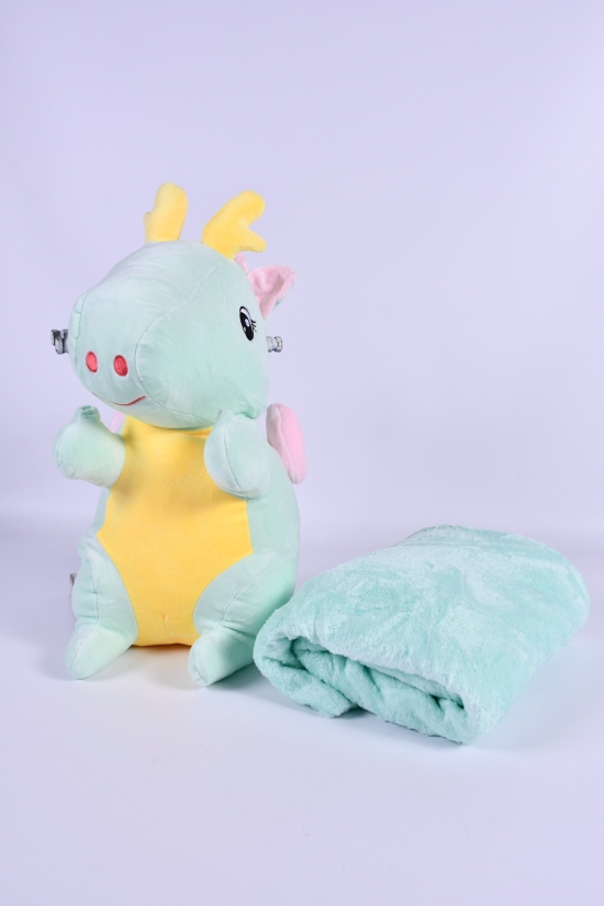 Комплект іграшка з простирадлом (колірний бірюзовий) розмір пледа 170/100 см. (вага 1040 г арт.6046