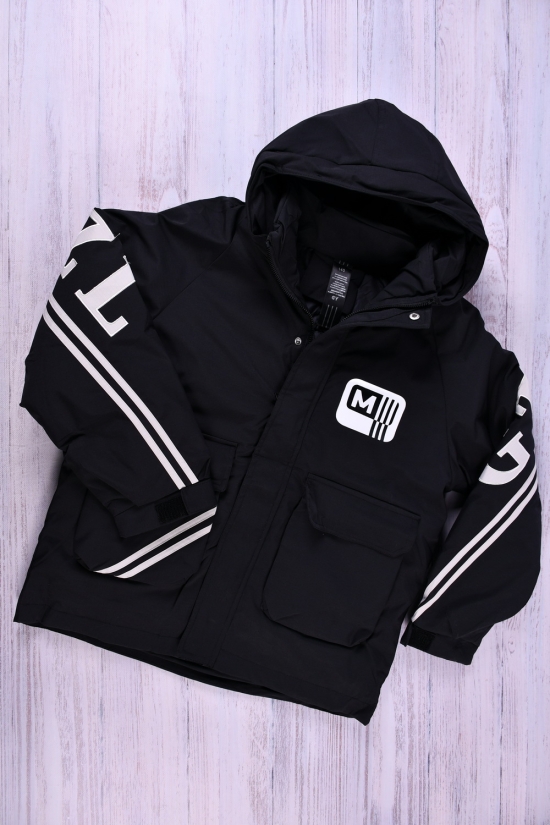 Куртка для хлопчика (кол. чорний) із плащової тканини зимова (модель OVER SIZE) Зріст в наявності : 152, 158, 164, 170 арт.809