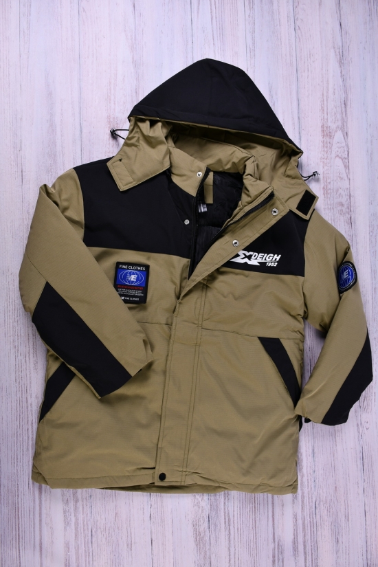 Куртка для хлопчика (кол. хакі) з плащової тканини зимова (модель OVER SIZE) Зріст в наявності : 164, 170 арт.808