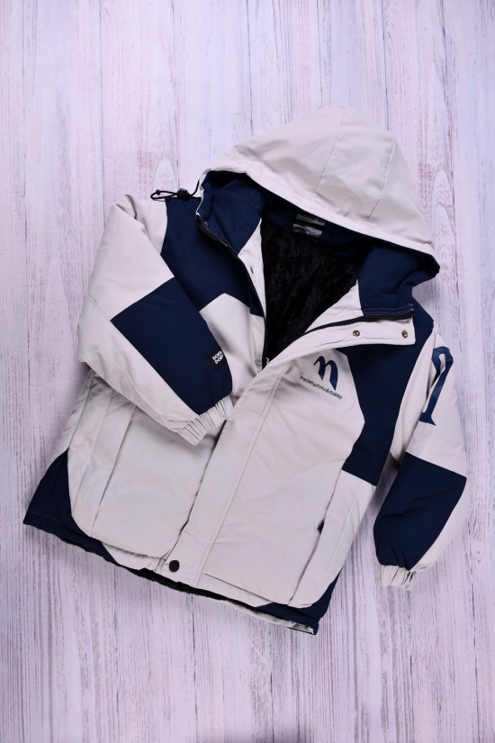 Куртка для хлопчика (кол. т. синій/кремовий) з зимової плащової тканини (модель OVER SIZE) Зріст в наявності : 134, 140, 146, 152 арт.A918