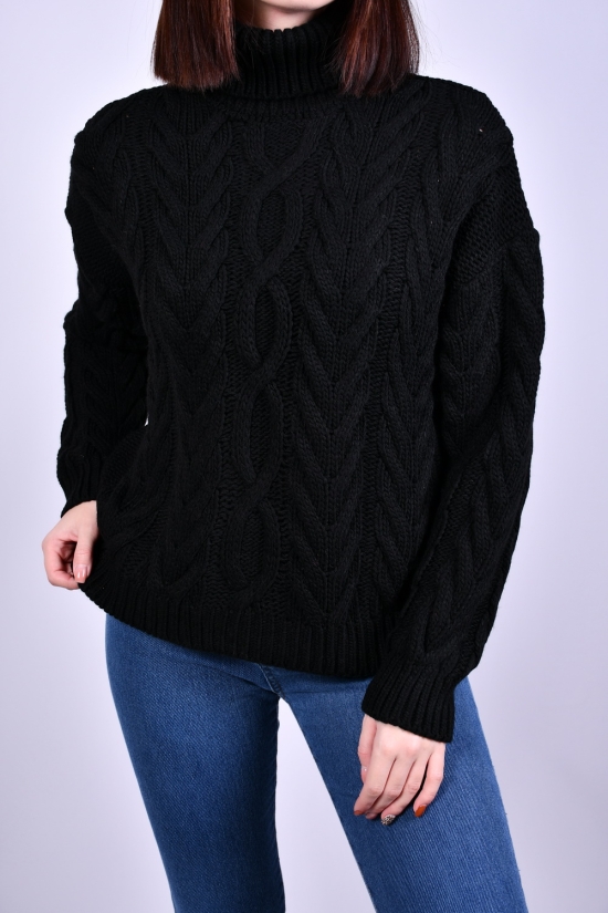 Жіночий светр в'язаний (кол. чорний) "FIGO" розмір 42-44 арт.4653