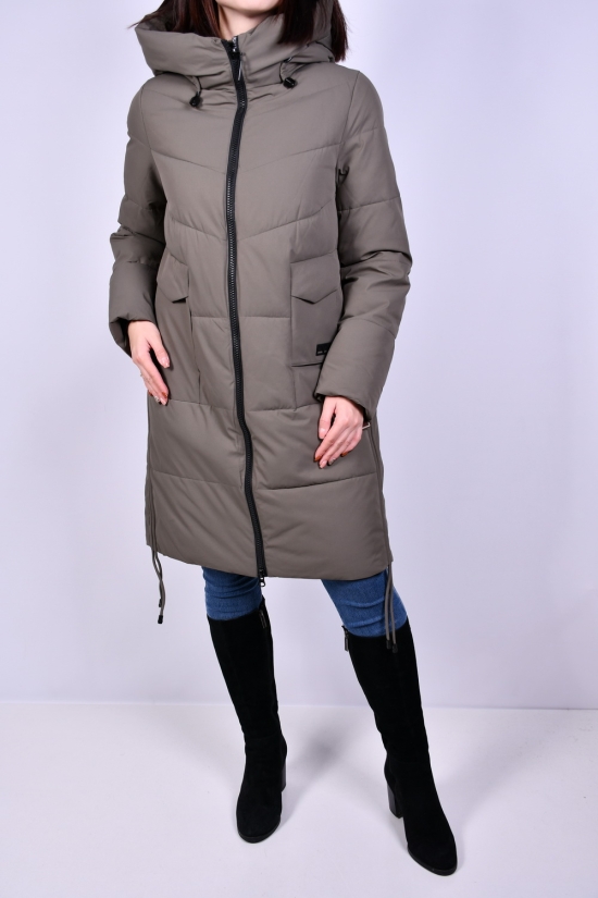 Пальто жіноче (col.28) зимове з плащової тканини. Розмір в наявності : 46 арт.77