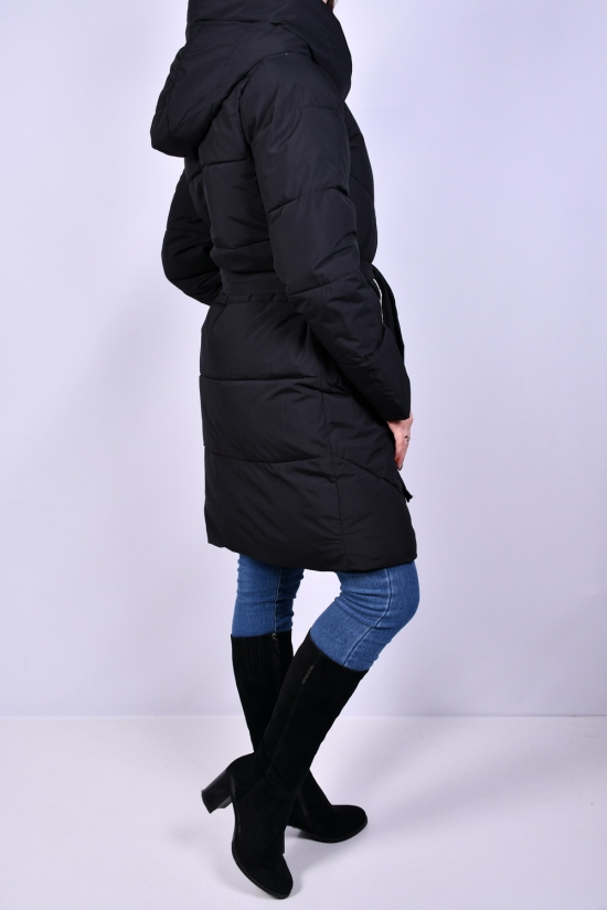 Пальто жіноче (кол. чорний) зимове з плащової тканини Розміри в наявності : 46, 48 арт.9968