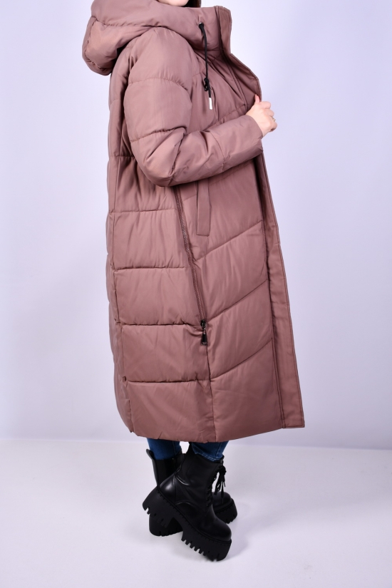 Пальто женское (цв.капучино) болоньевое зимнее "VICTOLEAR" Размеры в наличии : 48, 50, 52, 54 арт.2140-1