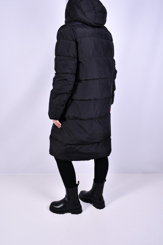 Пальто женское зимние (цв.черный) из плащевки модель OVER SIZE Размеры в наличии : 46, 48, 50, 52, 54, 56 арт.M012005