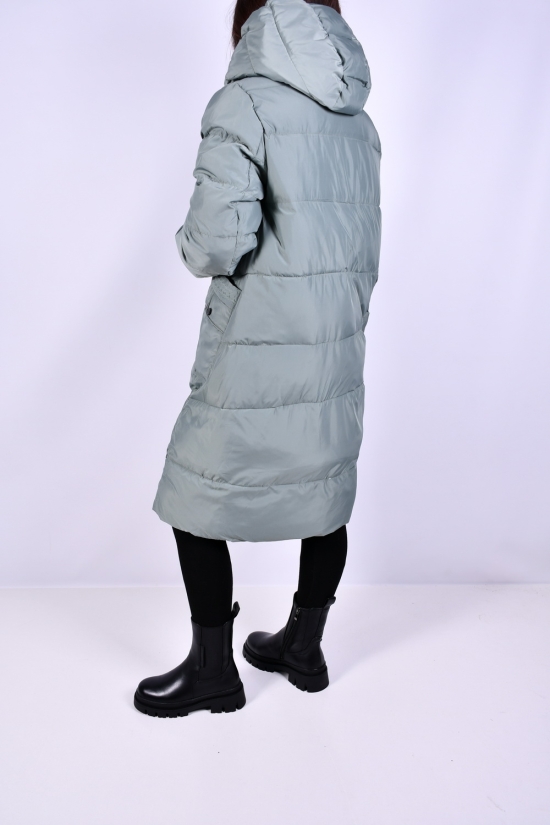 Пальто женское зимние (цв.мяты) из плащевки модель OVER SIZE Размеры в наличии : 54, 56 арт.M012005