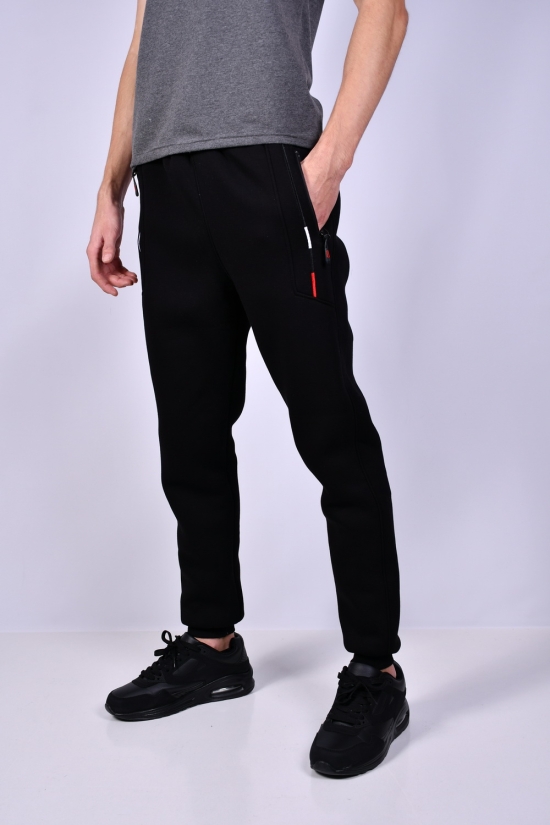 Штани чоловічі спортивні (кол. чорний) трикотажні на флісі "GLR" Розмір в наявності : 44 арт.20